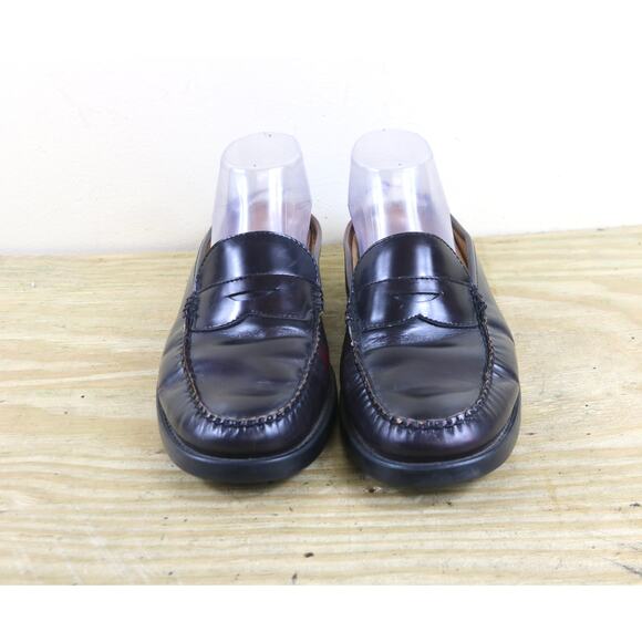 GH Bass Weejuns Womens 11M Red Burgundy  Leather Peggy Penny Mules Loafers Shoes - Picture 2 of 14